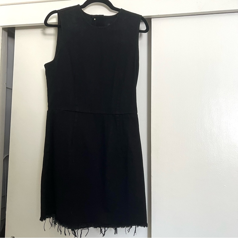 Alexander Wang Denim black sleeveless shift mini dress